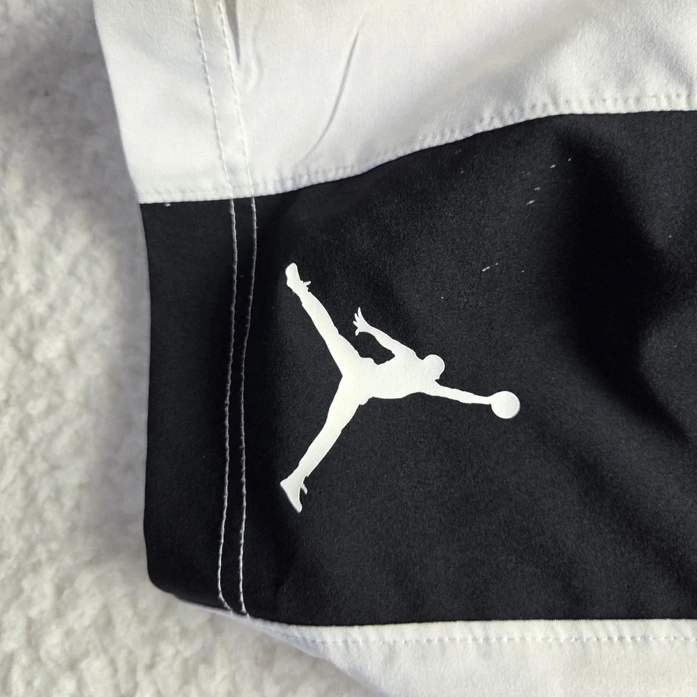 Jordan Mens Dri-FIT Basketball Shorts White Black Jumpman Logo XL Athletic